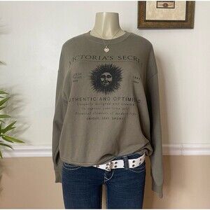 Victoria’s Secret Cotton Fleece Pullover Crewneck Sweatshirt Sweater